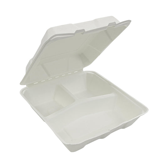 9X9 3 Compartment Clamshell Box