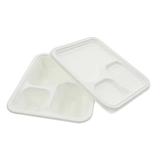 3 Compartment Meal Tray with Lid