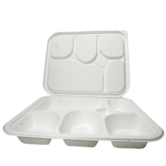 5 Compartment Meal Tray With Lid